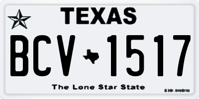 TX license plate BCV1517