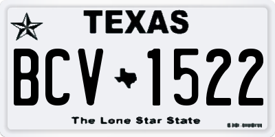 TX license plate BCV1522