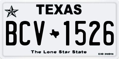 TX license plate BCV1526
