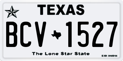 TX license plate BCV1527