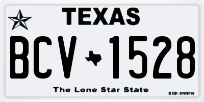 TX license plate BCV1528