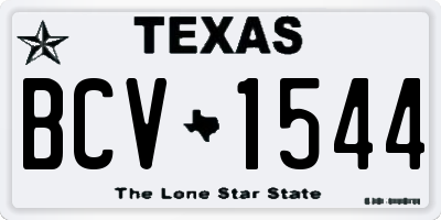 TX license plate BCV1544