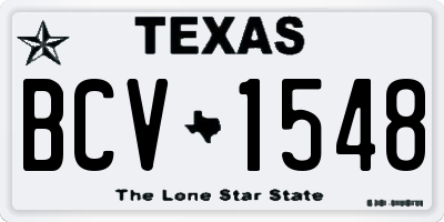 TX license plate BCV1548