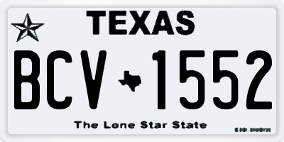 TX license plate BCV1552