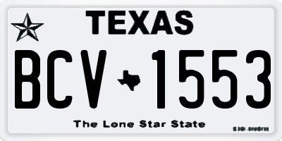 TX license plate BCV1553