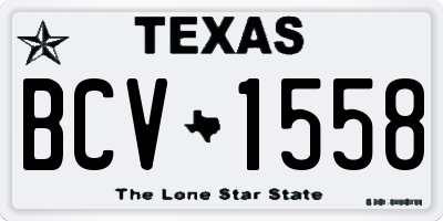 TX license plate BCV1558