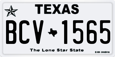 TX license plate BCV1565