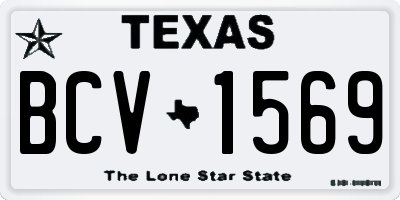 TX license plate BCV1569