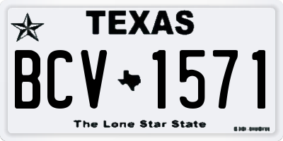 TX license plate BCV1571