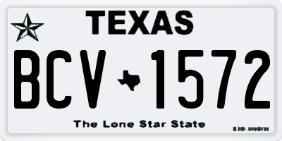 TX license plate BCV1572