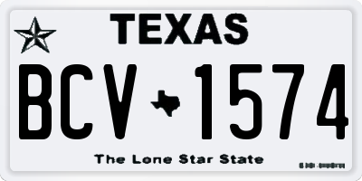 TX license plate BCV1574