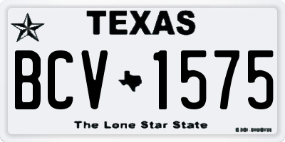 TX license plate BCV1575
