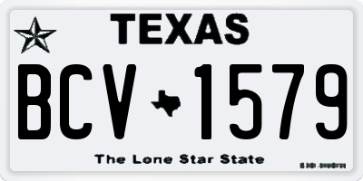 TX license plate BCV1579