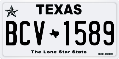 TX license plate BCV1589