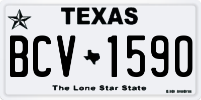 TX license plate BCV1590