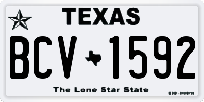 TX license plate BCV1592