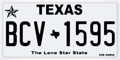 TX license plate BCV1595