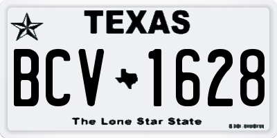 TX license plate BCV1628