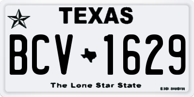TX license plate BCV1629