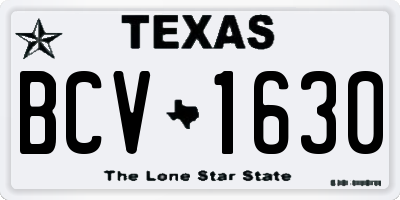 TX license plate BCV1630