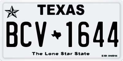 TX license plate BCV1644