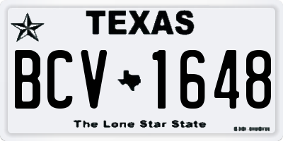 TX license plate BCV1648
