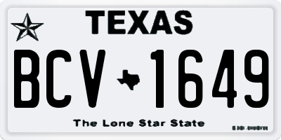 TX license plate BCV1649