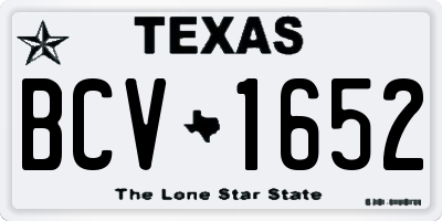 TX license plate BCV1652