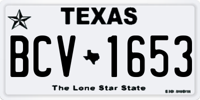 TX license plate BCV1653