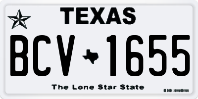 TX license plate BCV1655