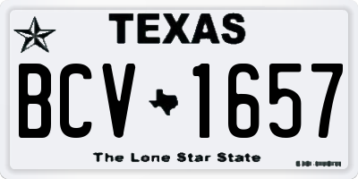 TX license plate BCV1657