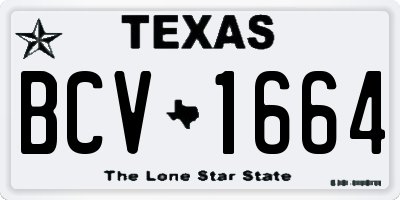 TX license plate BCV1664