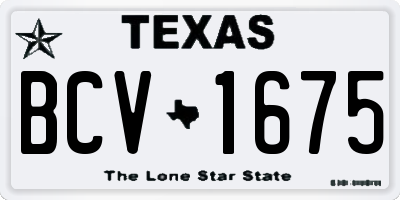 TX license plate BCV1675
