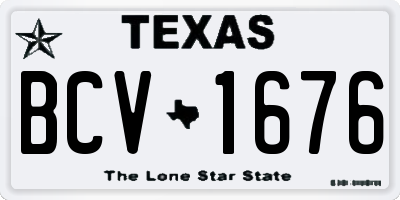 TX license plate BCV1676