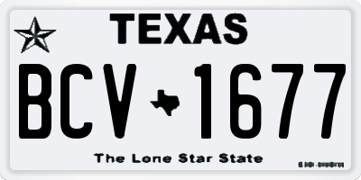 TX license plate BCV1677