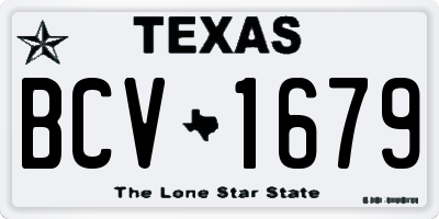 TX license plate BCV1679