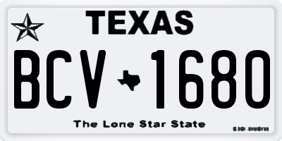 TX license plate BCV1680