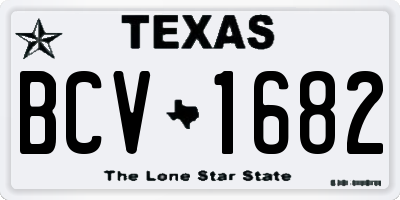 TX license plate BCV1682