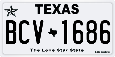 TX license plate BCV1686