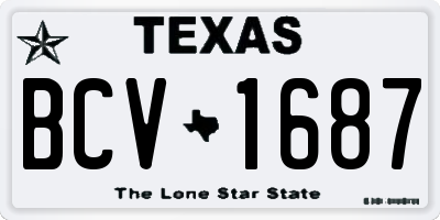 TX license plate BCV1687