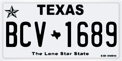 TX license plate BCV1689