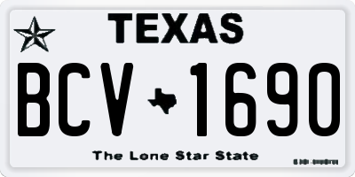 TX license plate BCV1690