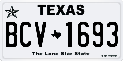 TX license plate BCV1693