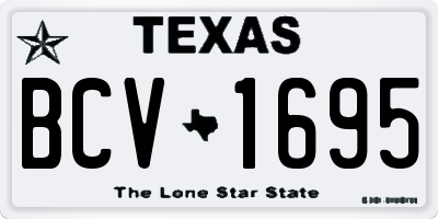 TX license plate BCV1695