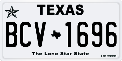 TX license plate BCV1696