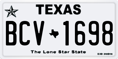 TX license plate BCV1698
