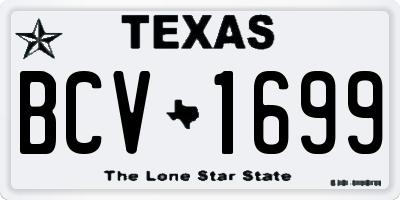 TX license plate BCV1699