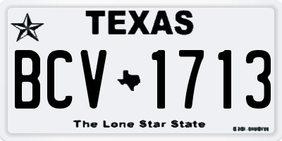 TX license plate BCV1713