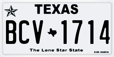 TX license plate BCV1714