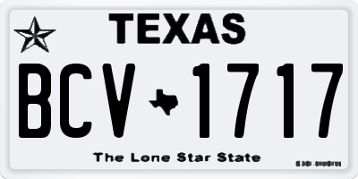 TX license plate BCV1717